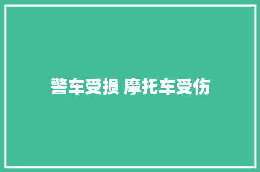 警车受损 摩托车受伤