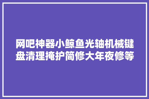 网吧神器小鲸鱼光轴机械键盘清理掩护简修大年夜修等等