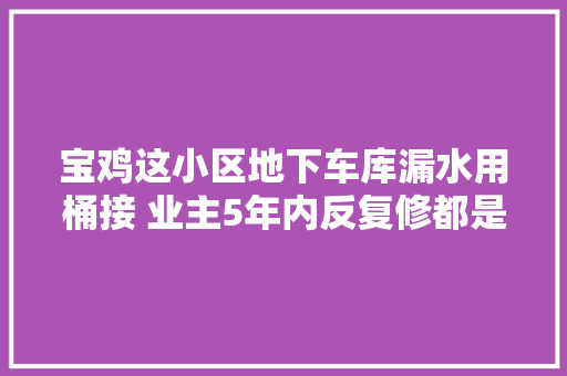 宝鸡这小区地下车库漏水用桶接 业主5年内反复修都是无用功