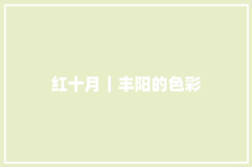 红十月｜丰阳的色彩