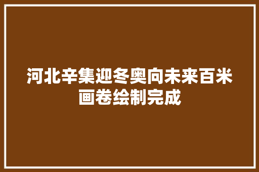 河北辛集迎冬奥向未来百米画卷绘制完成