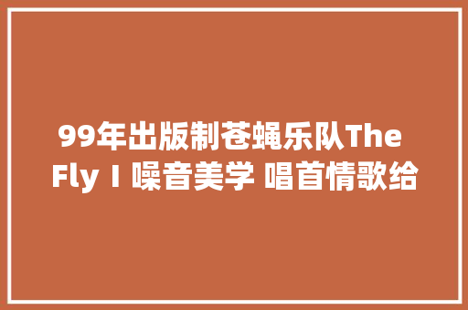 99年出版制苍蝇乐队The FlyⅠ噪音美学 唱首情歌给你听