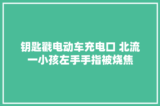 钥匙戳电动车充电口 北流一小孩左手手指被烧焦