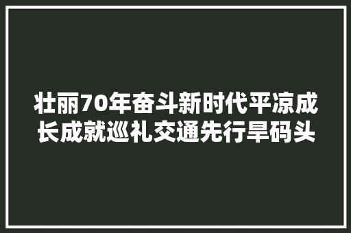 壮丽70年奋斗新时代平凉成长成就巡礼交通先行旱码头插上妄图的同党