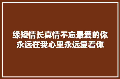 缘短情长真情不忘最爱的你永远在我心里永远爱着你