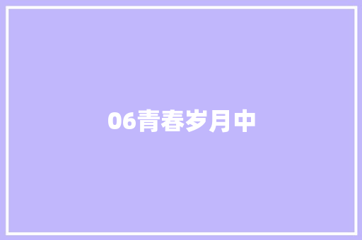 06青春岁月中
