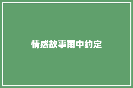 情感故事雨中约定