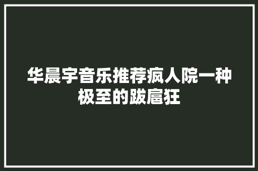 华晨宇音乐推荐疯人院一种极至的跋扈狂