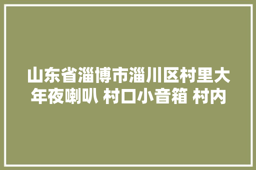 山东省淄博市淄川区村里大年夜喇叭 村口小音箱 村内播音车