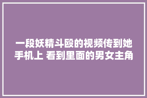 一段妖精斗殴的视频传到她手机上 看到里面的男女主角 沈清欢震撼