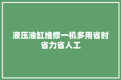 液压油缸维修一机多用省时省力省人工