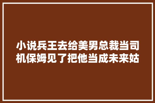 小说兵王去给美男总裁当司机保姆见了把他当成未来姑爷对待