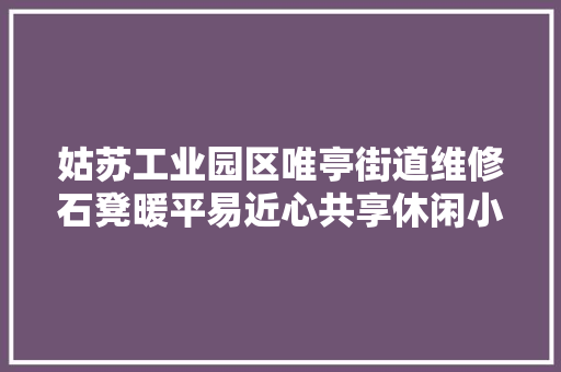 姑苏工业园区唯亭街道维修石凳暖平易近心共享休闲小幸福