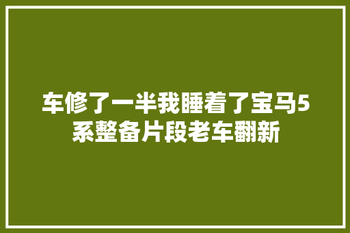 车修了一半我睡着了宝马5系整备片段老车翻新