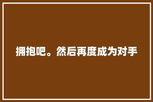 拥抱吧。然后再度成为对手