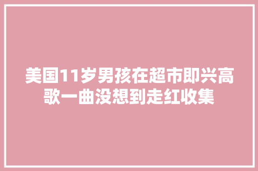 美国11岁男孩在超市即兴高歌一曲没想到走红收集