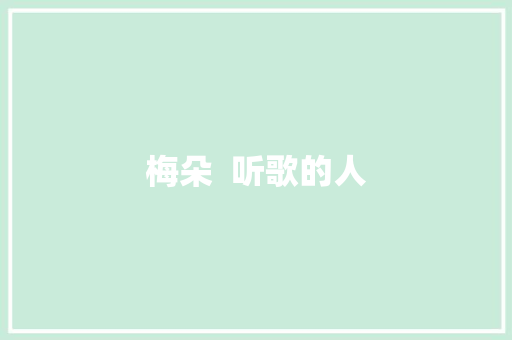 梅朵  听歌的人