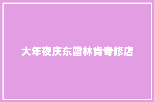 大年夜庆东雷林肯专修店