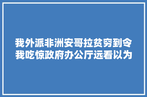 我外派非洲安哥拉贫穷到令我吃惊政府办公厅远看以为是公厕