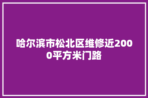 哈尔滨市松北区维修近2000平方米门路