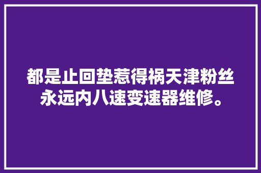 都是止回垫惹得祸天津粉丝永远内八速变速器维修。