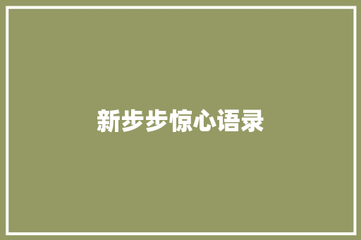 新步步惊心语录