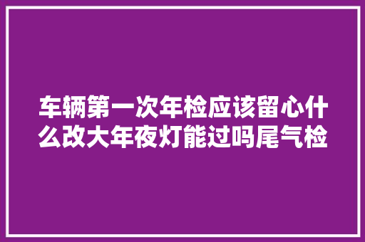 车辆第一次年检应该留心什么改大年夜灯能过吗尾气检测怎么办