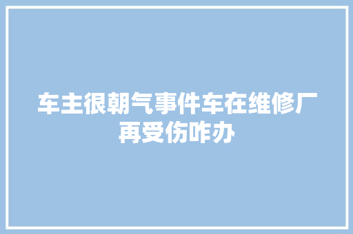 车主很朝气事件车在维修厂再受伤咋办