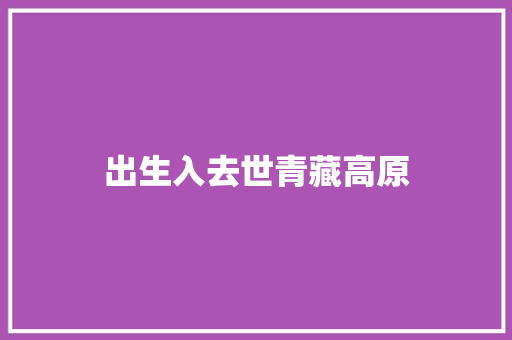 出生入去世青藏高原