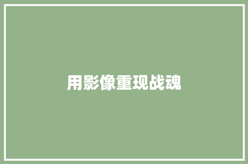 用影像重现战魂