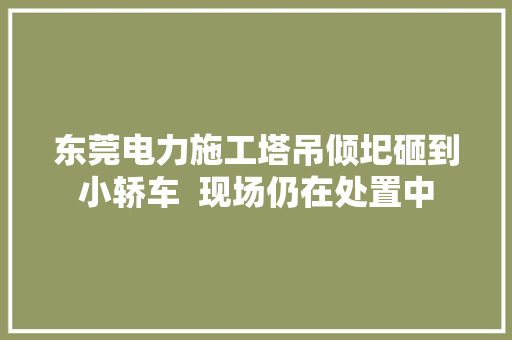 东莞电力施工塔吊倾圯砸到小轿车  现场仍在处置中