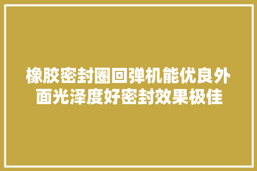 橡胶密封圈回弹机能优良外面光泽度好密封效果极佳
