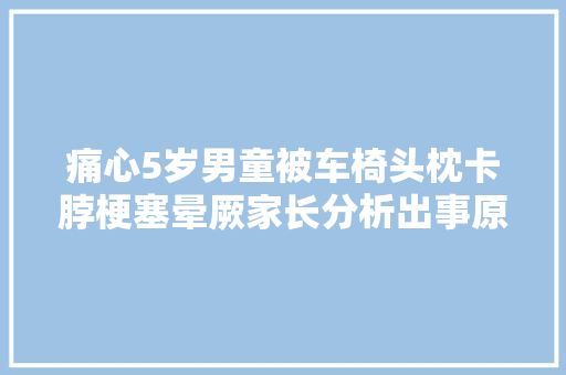 痛心5岁男童被车椅头枕卡脖梗塞晕厥家长分析出事原因竟是
