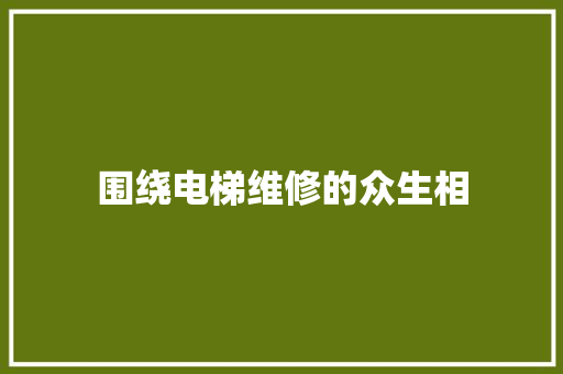 围绕电梯维修的众生相