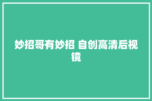 妙招哥有妙招 自创高清后视镜