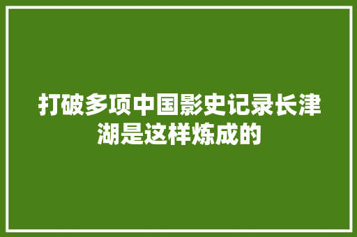 打破多项中国影史记录长津湖是这样炼成的 汽车知识