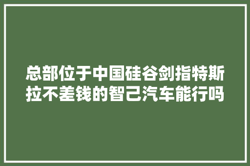总部位于中国硅谷剑指特斯拉不差钱的智己汽车能行吗