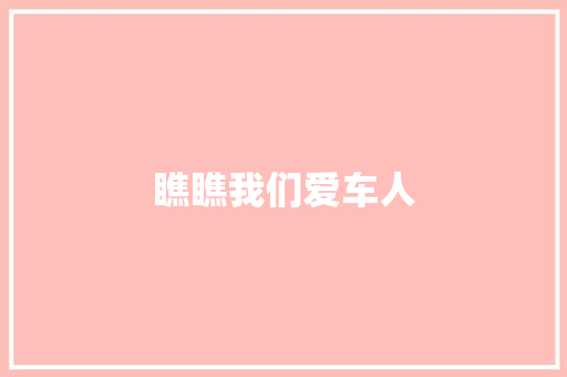 瞧瞧我们爱车人