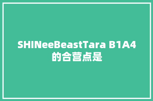 SHINeeBeastTara B1A4的合营点是