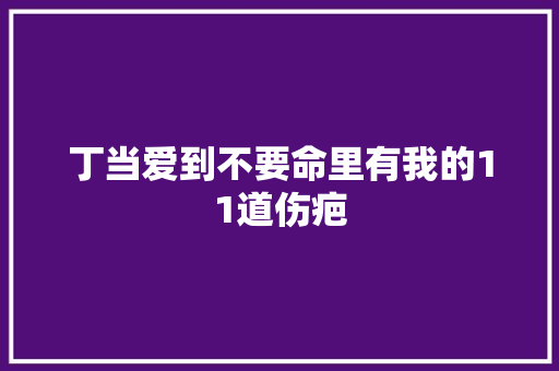丁当爱到不要命里有我的11道伤疤