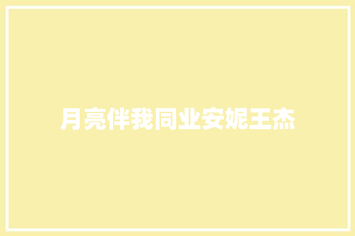 月亮伴我同业安妮王杰