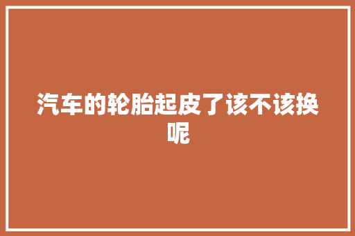 汽车的轮胎起皮了该不该换呢