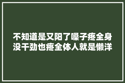 不知道是又阳了嗓子疼全身没干劲也疼全体人就是懒洋洋