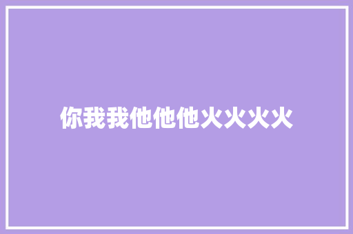 你我我他他他火火火火
