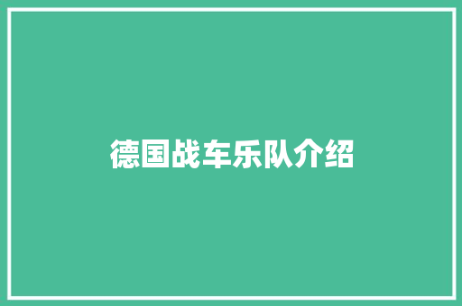 德国战车乐队介绍