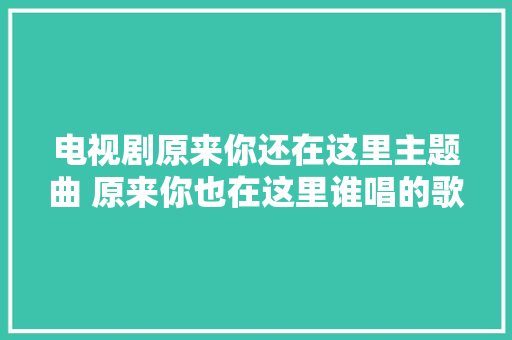 电视剧原来你还在这里主题曲 原来你也在这里谁唱的歌词