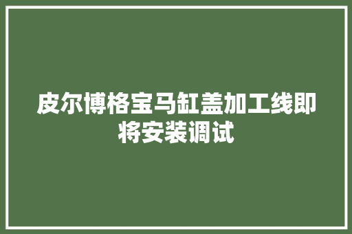 皮尔博格宝马缸盖加工线即将安装调试