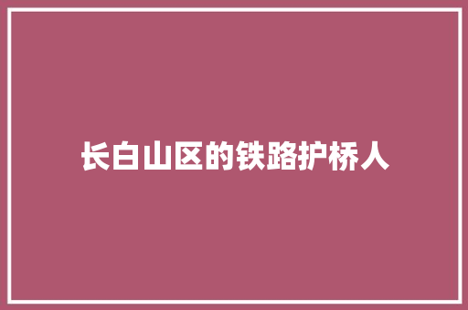 长白山区的铁路护桥人