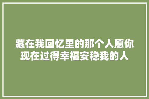 藏在我回忆里的那个人愿你现在过得幸福安稳我的人