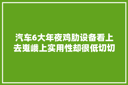 汽车6大年夜鸡肋设备看上去嵬峨上实用性却很低切切不要白花钱